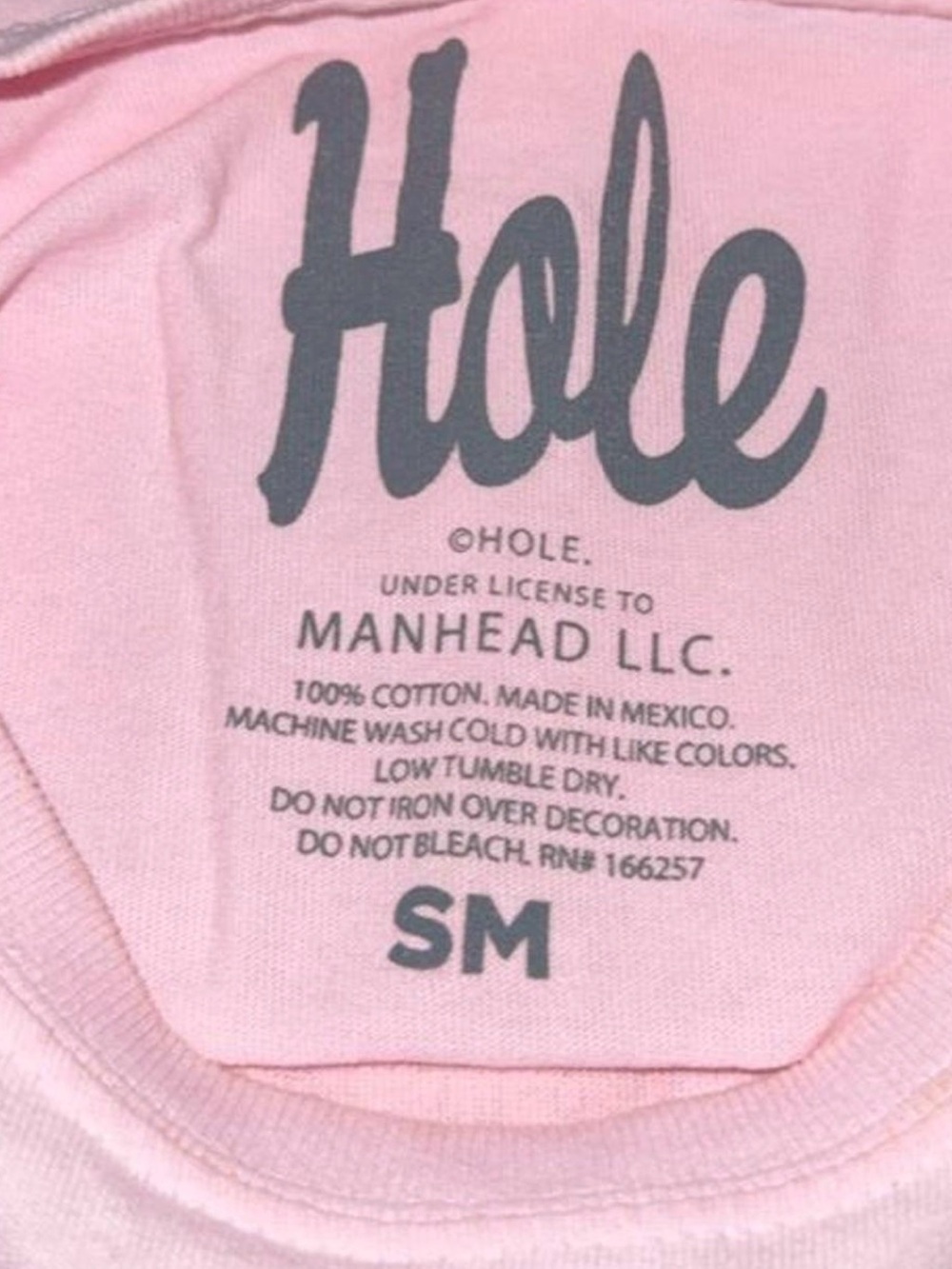 Pink Heart Graphic Crop Top with 'Hole' Script - Picture 3 of 3
